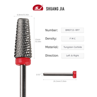 SHUANGJIA professionnel 6.8mm foret à ongles carbure Super Long foret à ongles électrique manucure meulage fraise accessoires