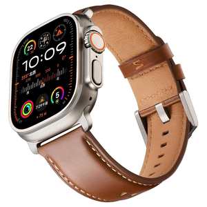 ハンドメイドクイックリリーススマートウォッチバンドストラップレザー時計ストラップ20mm 22mm腕時計ブレスレット - Product Image 5