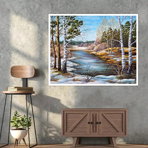 Peinture <span class=keywords><strong>Diamant</strong></span> 5D à Bon <span class=keywords><strong>Prix</strong></span>, Œuvre d'Art Forestière, Peintures Murales, Peinture <span class=keywords><strong>Diamant</strong></span> Paysage DIY Faite à la Main - Product Image 2