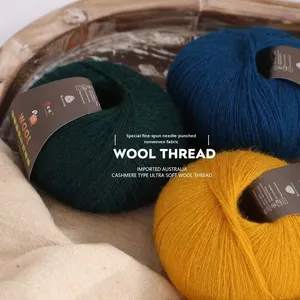 Laine <span class=keywords><strong>fine</strong></span> 2 fils, teinte, moyenne finesse, pelote de laine pour tricot à la main, tricot DIY, pull, écharpe, fil - Product Image 4