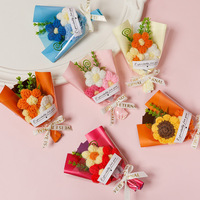 Vente en gros de mini roses au crochet, joli petit bouquet, cadeau d'anniversaire pour petite amie