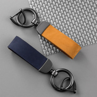 Porte-clés de voiture en métal et cuir personnalisé avec logo gravé par sublimation, vente en gros en Chine