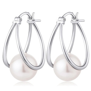 Orecchini semplici da donna, orecchini classici di forma rotonda da indossare tutti i giorni, accessori per le orecchie alla moda e versatili - Product Image 6