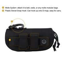 Étui tactique pour lunettes Molle, pochette rigide pour lunettes de soleil, sac de transport portable antichoc pour lunettes avec clip B009H