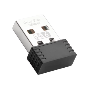 USB Wifi 6 ax286 Adapter cho máy tính để bàn <span class=keywords><strong>PC</strong></span> 300Mbps miễn phí Windows 7/10/11 2.4GHz 802.11ax <span class=keywords><strong>Card</strong></span> mạng không dây với Chứng Khoán điều khiển - Product Image 1