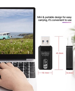 Adaptateur sans fil <span class=keywords><strong>USB</strong></span> 3.0 double bande 2,4 GHz et 5 GHz RTL8812BU 1300 Mbps, clé Wi-Fi 802.11ac pour PC Gaming - Product Image 4