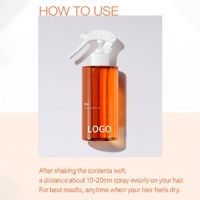 Olio Spray per Capelli Senza Risciacquo con Olio di Jojoba e Burro di Karité, Trasparente, Lisciante, Texturizzante, Idratante, Ipoallergenico, Leave-In