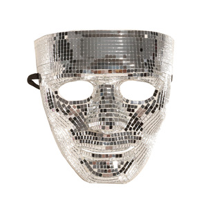 Masque miroir en plastique pour les fêtes, Halloween, carnaval, effet lumineux, masque tendance avec design mosaïque - Product Image 5