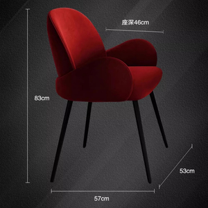 Chaise de salle à manger Wabi-Sabi minimaliste moderne pour la maison | Tabouret confortable avec design de <span class=keywords><strong>luxe</strong></span> léger pour les restaurants haut de gamme - Product Image 5