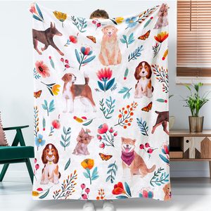 Colorful Pet Dog Flannel Blanket <b>Throw</b> Blanket Nap Blanket Fade Resistant Lightweight <b>for</b> Winter Warmth Custom Print Wholesale - Product Image 4