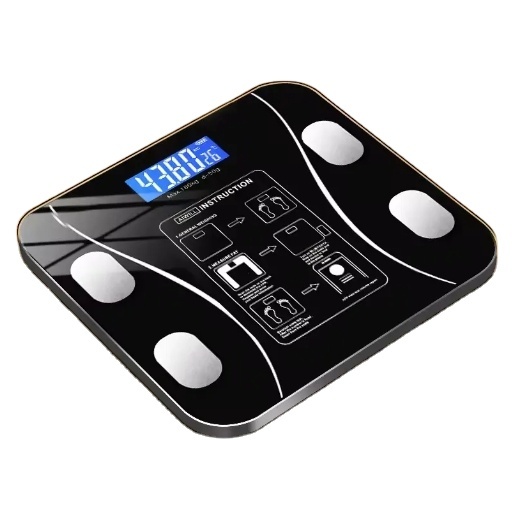 180kg Digital Bathroom Scale Smart  BMI Function LCD Display Glass Material USB Charging ODM Smart Blue Tooth USB