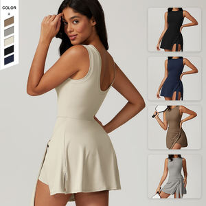 2024ใหม่เซ็ต2ชิ้นต่อต้านการส่องแสงชุดเล่นกีฬารัดรูปกระชับสัดส่วนชุดเล่นเทนนิสโยคะฟิตเนสลำลองด้านหลัง - Product Image 6