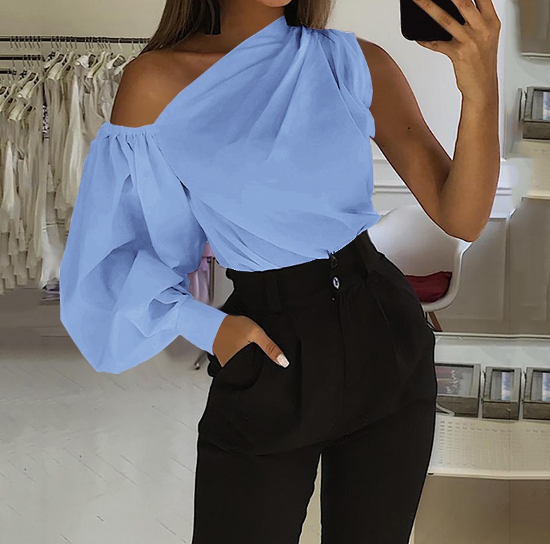 Blusa Feminina Blusas Con Manga Caida Blusa De Manga Caida Blusa