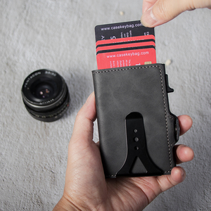 Hot Sale Billeteras Inteligentes Hombres Luxury Slim Card <b>Holder</b> Anti Rfid Anti-theft Pu Leather Cardholder Smart <b>Wallet</b> for Men - Product Image 2