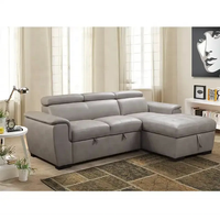Tianhang PU Leders ofa mit Stauraum Höhen verstellbare Kopfstütze L-förmiger Stuhl Wohnzimmer Sofa Set