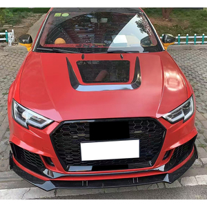 Nouveau Kit de carrosserie de voiture de mise à niveau pare-chocs avant avec calandre en nid d'abeille avec lèvre avant pour <span class=keywords><strong>Audi</strong></span> <span class=keywords><strong>A3</strong></span> S3 mise à niveau vers <span class=keywords><strong>RS3</strong></span> 2017 <span class=keywords><strong>2018</strong></span> 2019 - Product Image 6