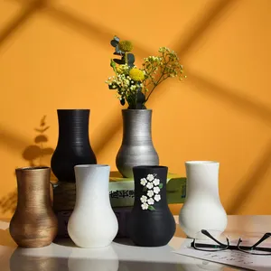 China's fashion matte flower vase ceramic high temperature calcination porcelain for home decor