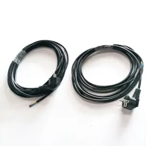 VDE/TUV Certification European 3 Prong Computer Plug Eu Power Cord To Stripped End 2m 1mm2