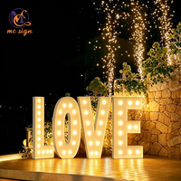 Prix d'usine, lettres géantes personnalisées en 3D, lettres lumineuses LED, enseigne commerciale LED pour mariage, maison, bureau, magasins