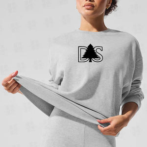 Fabricante de Sudaderas para Mujer, Logotipo Personalizado de Fábrica, Sudadera de Cuello Redondo para Mujer al por Mayor, Sudadera de Algodón de Alta Calidad para Mujer - Product Image 2