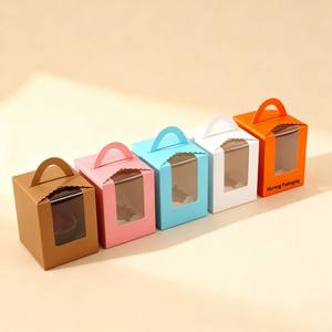 กล่องใส่เค้กขนาดเล็กหลากสีปรับแต่งกล่องเค้กสำหรับงานปาร์ตี้เค้กขนมขบเคี้ยว - Product Image 4