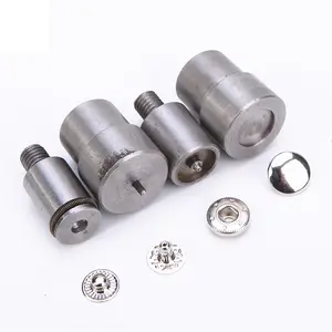 Lots de 100 boucles en métal de 15mm ou 10mm, Rivets d'installation de boucle métallique Moule à pression en métal, outil d'installation de boutons, 12.5mm
