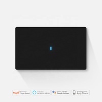 Sakelar Lampu Dinding Pintar WiFi 1 Arah Terpanas, Aplikasi Smart Life, Warna Hitam Amerika, 1 Grup 10A, Bahan PC, Sakelar Pintar