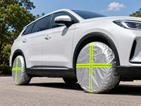 Lot de 4 housses de roue universelles robustes en tissu Oxford imperméable pour voiture, camion, SUV, remorque, camping-car, protection de pneus OEM&ODM