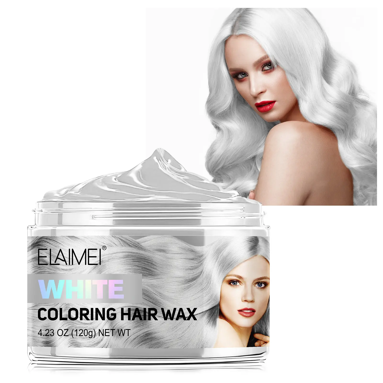 Bán buôn elaimei 120g 9 màu sắc thành phần tự nhiên có thể giặt tạm thời màu tóc Sáp