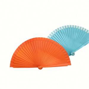 Abanico Plegable de Madera Grande de Color Sólido para Espectáculos de Danza, Decoración Navideña del Hogar y Bodas - Product Image 2