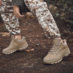 Scarpe da Lavoro Antiscivolo Impermeabili in Pelle Scamosciata PU, Stivali da Trekking Outdoor per Uomo, Autunno Inverno Estate - Product Image 5