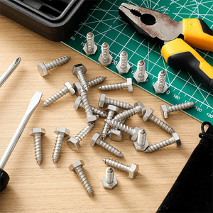 Tornillos Autorroscantes de Cabeza Hexagonal de Acero Galvanizado Grado GR5 con Arandela Adhesiva, Rosca Métrica Estándar para Fijación de Chapa Metálica - Product Image 5