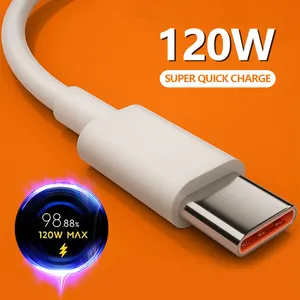 Оригинальный кабель USB Type C Xiaomi, быстрое зарядное устройство, кабель для зарядки и передачи данных, 6A, Mi, 12, 11, 10, 9, Redmi K50, 120 Вт