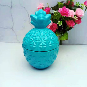 Sang Trọng Độc Đáo Óng Ánh Dứa Shape Glass <span class=keywords><strong>Candle</strong></span> <span class=keywords><strong>Container</strong></span> Với Nắp Đậy Cho Nến Làm Dứa Glass <span class=keywords><strong>Candle</strong></span> Chum Với Nắp - Product Image 4