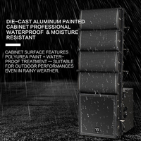 Système de sonorisation professionnel à colonne Line Array en aluminium étanche bi-amplifié 2.0 avec subwoofer 12 pouces extensible multifonctionnel pour salle