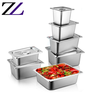 Hotel Catering Buffet attrezzatura <span class=keywords><strong>gastronomica</strong></span> Gastronorm in acciaio inox piatto inserto cibo pentole Gastronome 2 / 1 Gn Pan - Product Image 1