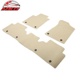 Tapis de sol pour Nissan Armada QX80 17-23 antidérapants avant arrière en velours 3 pièces - Beige - Product Image 2