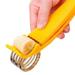 Cortador manual de acero inoxidable al por mayor en stock, rebanador de salchichas, separador de frutas, herramienta para cortar plátanos, cortador de verduras con cuchilla - Product Image 1