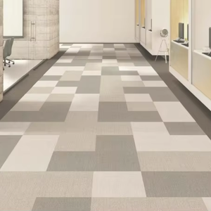 Coloridas baldosas de PVC cuadradas de 60x60 y 50x50, de pelo cortado, acolchadas, antideslizantes, decorativas, <span class=keywords><strong>para</strong></span> suelo de oficina, tapizadas, tejidas, <span class=keywords><strong>para</strong></span> el hogar y <span class=keywords><strong>para</strong></span> oración. - Product Image 2