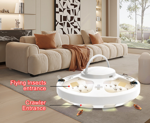 Trampa para moscas para mosquitos con cuentas de luz UV de 4 modos físicos para interiores con 2 almohadillas adhesivas gratis - Product Image 3