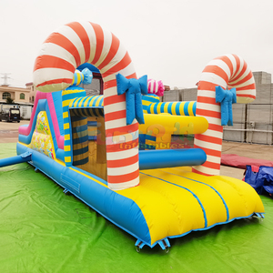 Parcours d'obstacles gonflable kids bounce house commercial <b>inflatable</b> candy land obstacle course - Product Image 1