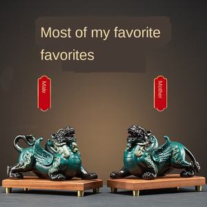 Seramik <span class=keywords><strong>Pi</strong></span> Ornaments süsler çevre dostu Fengshui para çizim güvenli tutma aşk oturma odası ofis mobilyası süslemeleri zanaat - Product Image 4