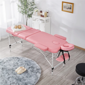 <span class=keywords><strong>Table</strong></span> <span class=keywords><strong>de</strong></span> <span class=keywords><strong>massage</strong></span> pliable portable en aluminium à 2 sections avec rembourrage en éponge – Offre spéciale - Product Image 5