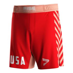 Pantalones Cortos de Lucha Profesional para Hombre del Equipo Nacional de EE. UU., de Secado Rápido, Transpirables y Duraderos para Entrenamiento Diario - Product Image 1