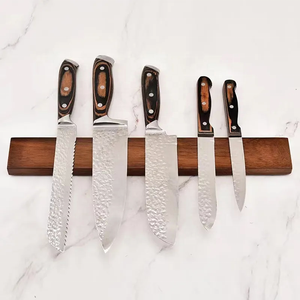 Nouveauté - Barre magnétique à <span class=keywords><strong>couteaux</strong></span> en bois d'acacia rectangulaire à fixer au mur, <span class=keywords><strong>porte</strong></span>-<span class=keywords><strong>couteaux</strong></span> magnétique pour la cuisine - Product Image 3