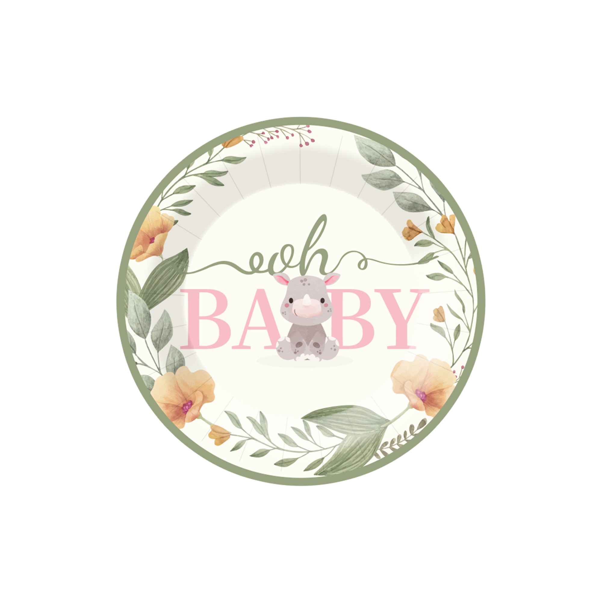 Plato de papel de 7 pulgadas * 8 piezas