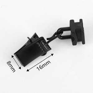 Tùy chỉnh màu đen trắng kim loại móc Clip với tàu lượn thiết kế hiện đại phụ kiện nhựa cho rèm cực bài hát nhẫn để sử dụng nhà - Product Image 3