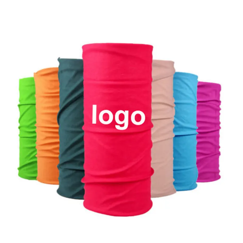 Custom Logo customized buffs 100% Polyester Sports seamless tube Bandanas headwear Deportiva neck gaiter MOQ 1 PC