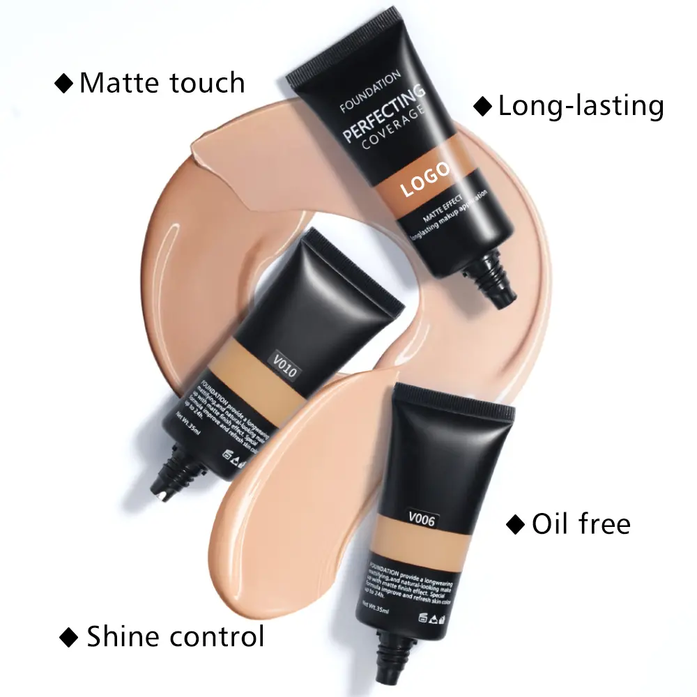 35ML Squeeze Tube Matt Effekt Liquid Foundation Make-up 16 Farben Perfektion ierung Abdeckung matte Foundation