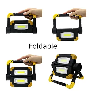 Outdoor Portable Work <b>Light</b> 360 Adjustable Flashlight 2*10W COB <b>LED</b> Household Camping Hiking Car Flood WD-930 10W COB <b>LED</b> Flood - Product Image 5